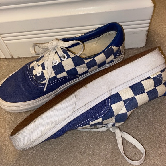 Blue Checkered Vans - Picture 2 of 4